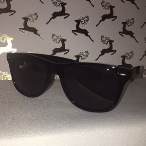 Black Game day sunglasses.